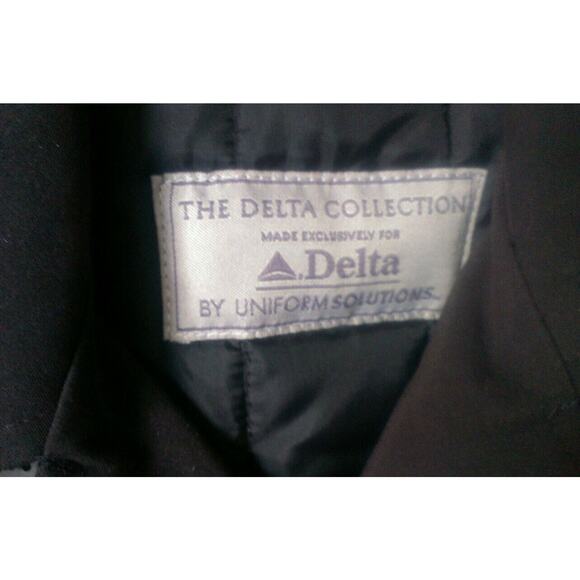 Delta Collection Uniform Long Heavy Coat Black Women's sz 2P - Picture 4 of 9
